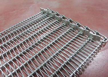 Snacks Deep Fry Wire Ss Conveyor Belt Dengan Baffle, Balanced Weave Belt
