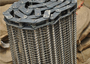Belt Conveyor Wire Mesh Stainless Steel Dengan Rantai Permukaan Halus