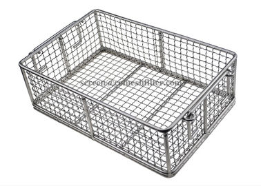 316 316L Polishing Metal Wire Basket Untuk Penyimpanan / Cuci / Pengeringan