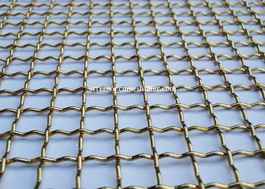 Kuningan tenunan dekoratif Wire Mesh logam Stainless Steel berkerut Wire Mesh