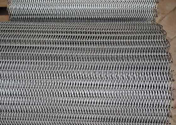 Mesin Pengeringan Rumput Laut 1.0mm Stainless Steel Wire Mesh Conveyor Belt