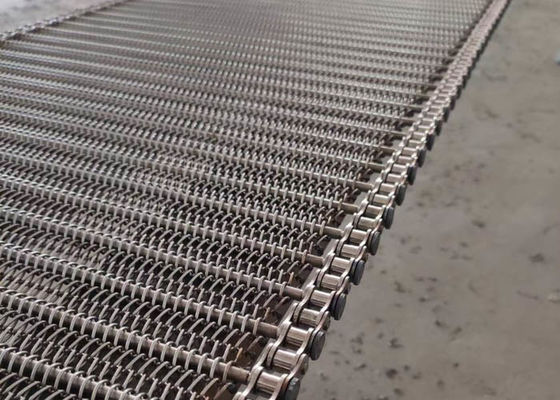 Chain Link Spiral Freezer / Pengeringan 310 Stainless Steel Wire Mesh Conveyor Belt
