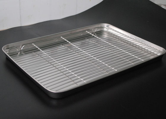 60*40*2.5 cm stainless steel 304 baking tray dengan rak