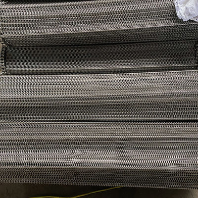 Freezer Instan 304ss 316ss Seimbang Weave Conveyor Belt