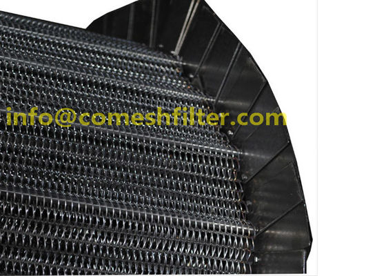sus 304 Stainless Steel Spiral Cooling Balance Weave Wire Mesh Conveyor Belt untuk memanggang oven terowongan