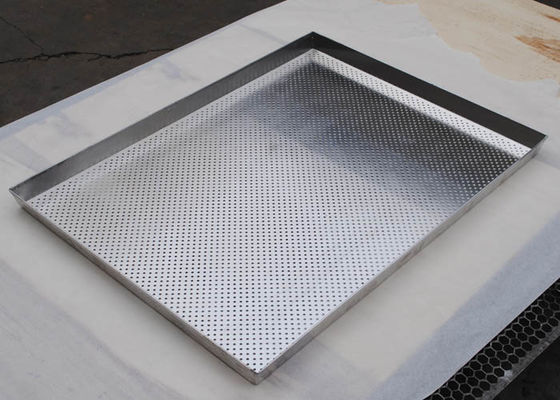 0.8mm Aluminium Metal Baking Tray Panci Pengeringan Berlubang Dengan Lubang Bulat