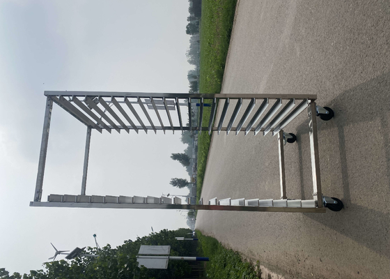 Harga yang bagus Baki Dehidrator Makanan Rak Troli Stainless Steel 15 Lapisan yang Disesuaikan on line
