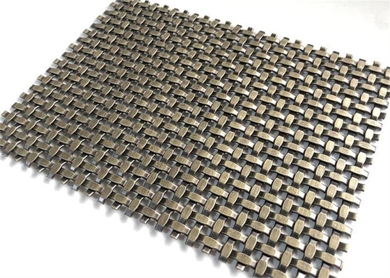 Harga yang bagus Antique Plated 3.0mm Brass Wire Mesh Sheets Single Crimp Brass Decorative Mesh on line