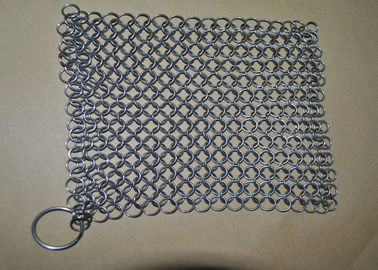 Harga yang bagus SGS Stainless Steel Chainmail Scrubber, 30 Ringer Cast Iron Cleaner Untuk Pembersihan Kichen Pan on line
