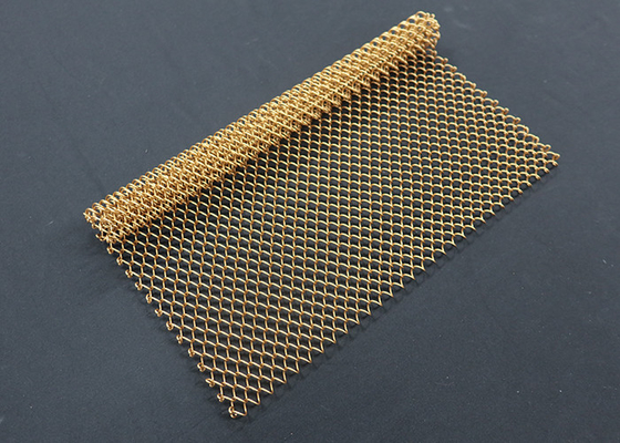 Harga yang bagus Warna-warni Dekorasi 0.5mm Metal Coil Drapery / Ketahanan Korosi Tirai Mesh Logam on line