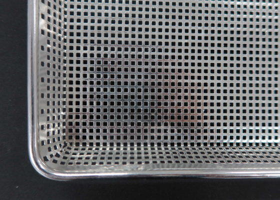Harga yang bagus Kelas Makanan 304 Stainless Steel Mesh Trays Flat Perforated Baking Untuk Pengeringan on line