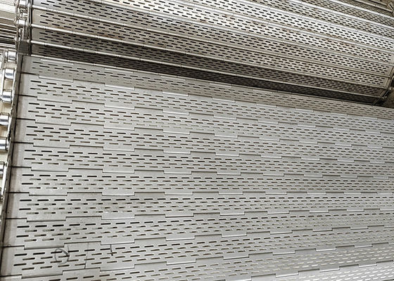 Harga yang bagus Disesuaikan kawat conveyor sabuk stainless steel 304 316 Piring Link on line