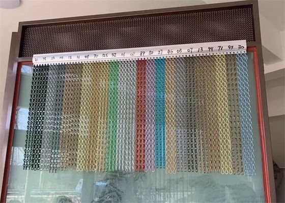 Harga yang bagus Tirai Mesh Logam Aluminium Dekoratif Double Hook Untuk Langit-langit / Balok / Permukaan Overlay / Payung Matahari / Kabinet on line