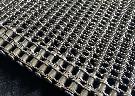 Harga yang bagus Metal stainless steel 304 Mesh Chain Conveyor Belt Dengan Tongkat on line