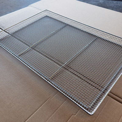Harga yang bagus 800x600mm stainless steel Wire Mesh Tray untuk Pengeringan Makanan Baking Pendingin on line