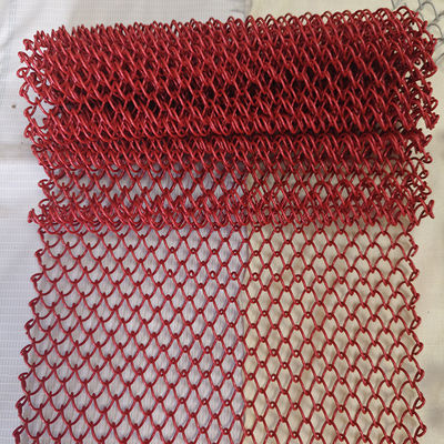 Harga yang bagus Red Decorative Aluminium Metal Mesh Chain Link coil Curtain Drapery Fabric exterior decorative screen for rood divider on line