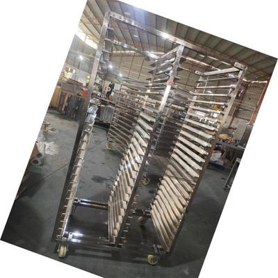 Harga yang bagus Kapasitas bantalan beban disesuaikan 304 Rak Baki Stainless Steel Trolley Troling Trolley Untuk Ruang Pengeringan on line