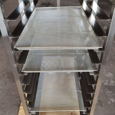Harga yang bagus Custom Size Food Grade 304 Stainless Steel Drying Rack Trolley for 600x400 Trays on line
