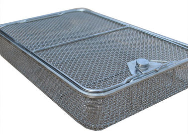 Harga yang bagus 45 * 34 cm keranjang sterilisasi Medis Stainless Steel Wire Mesh 5mm ukuran Lubang on line