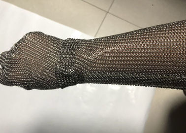 Harga yang bagus 19cm Extended Cuff Chain Mail Sarung Tangan Stainless Steel Mesh Untuk Penyembelihan on line