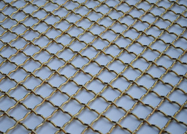 Harga yang bagus Brass Crimped Wire Mesh Digunakan Untuk Perlindungan Dekorasi Interior on line
