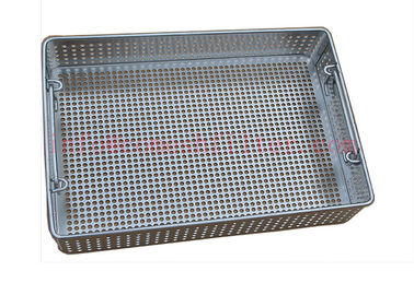 Harga yang bagus Stackable Medical Stainless Steel Keranjang Penyimpanan Berlubang Atau Penyaringan Dengan Pegangan on line
