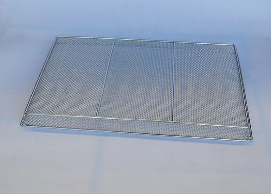 Harga yang bagus 316 Stainless Steel 24 X 16 Wire Mesh Tray Untuk Pengeringan Makanan Laut on line