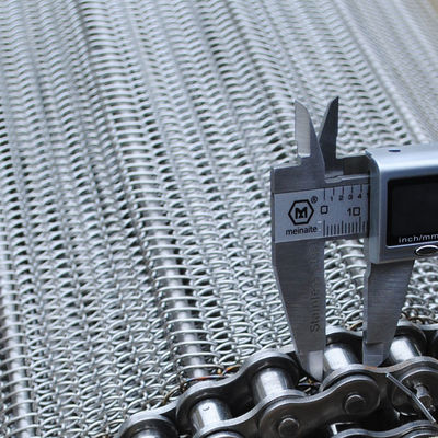 Harga yang bagus Senyawa Stainless Steel Spiral Freezer Wire Mesh Balance Weave Conveyor Belt untuk pengering oven tungku on line