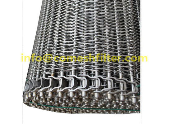 Harga yang bagus 304 316 Stainless Steel Balanced Weave Spiral Cooler Beku Conveyor Belt untuk oven memanggang pengeringan freezer on line