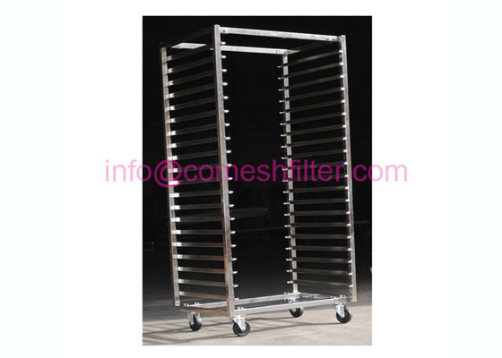 Harga yang bagus Roda Nampan Jaring Pengeringan Fda Troli Rak Stainless Steel on line