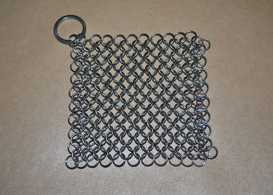 Harga yang bagus Dapur 4x4 Inci Stainless Steel Chainmail Pembersih Besi Cor on line