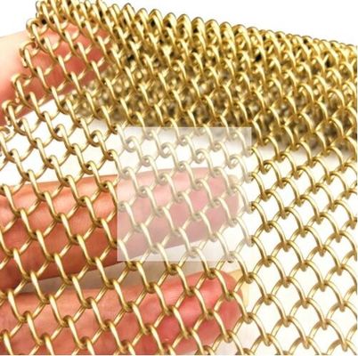 Harga yang bagus Golden Chain Link Metal Mesh Curtains untuk Pembatas Ruangan Dekoratif on line