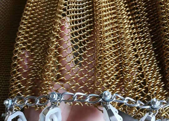 Harga yang bagus Tirai Mesh Logam Dekoratif Warna-warni Aluminium Metal Coil Drapery on line