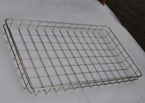 Harga yang bagus 2.0mm Stainless Steel Wire Mesh Tray Perak Dipoles on line