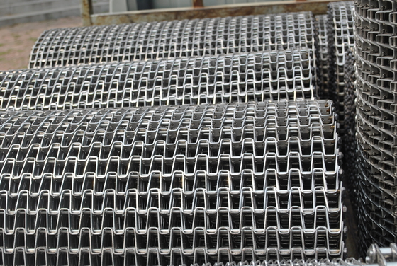 Harga yang bagus Lini Produksi Makanan Industri Carbon Steel Conveyor Belt Anyaman Sarang Lebah on line