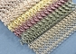 Emas Perunggu Warna Hias Metal Mesh Curtain Coil Drapery Panel Dinding