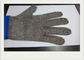 Sarung tangan keselamatan Stainless Steel Mesh bagian 316L Plus panjang dengan sabuk nilon untuk disembelih