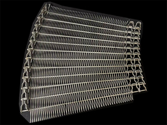 Metal stainless steel Chain Link Balance Spiral Wire Food Conveyor Mesh Belt untuk mendinginkan tungku Ove
