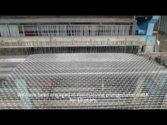 Baja ringan 45# 65Mn Tenun polos Wire Mesh Crimped Tambang Sieving Mesh