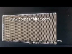 460*660 mm Perforated Drying Stainless Steel Mesh Tray Untuk Herbal Kering