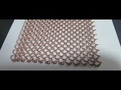 Perhiasan tahan lama Emas Aluminium Stainless Steel Logam Rantai Link Coiled Drapery Wire Mesh Tirai F