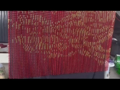 Customized Warna Double Hook Dekorasi Aluminium Chain Link Mesh Tirai