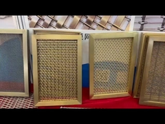 Antique Brass Plated Decorative Bronze Metal Mesh untuk Furniture& Cabinet Door