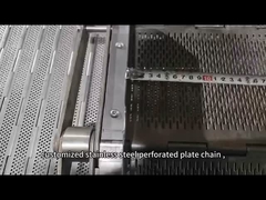 Pangan Kelas tahan panas Stainless Steel Chip Conveyor Belt Rantai Conveyor Perforated Rantai