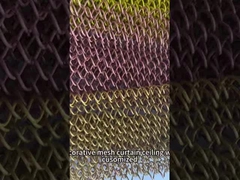 Dekorasi logam sekrup drapery langit-langit dekorasi aluminium kawat layar mesh rantai link gorden logam