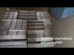 Tray baking stainless steel BBQ grill mesh plate