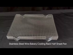 Stainless Steel Wire Bakery Cooling Rack Setengah lembar