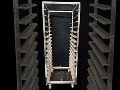 304 316 Baja tahan karat Food Mesh Tray Rack Trolley untuk toko roti Baking Pendingin dengan Tray