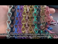 Aluminium Double Hook Chain Link Dekoratif Wire Mesh Pintu Tirai