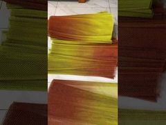 Customized Double tone Aluminium Chian Link Wire Mesh coil Langit-langit tirai untuk Hotel atau restoran